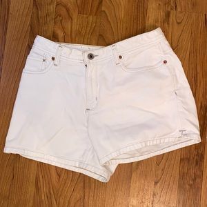 White jean shorts